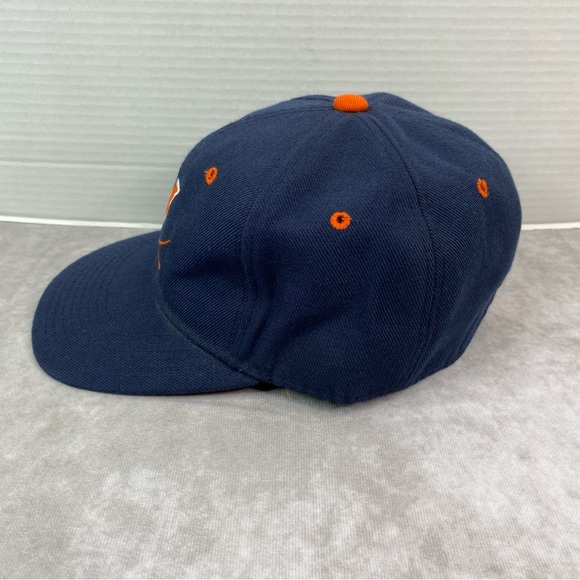 Vintage Virginia Cavaliers Hat 7 1/4 Navy Zephyr Retro Logo College Fitted Cap - Picture 4 of 11